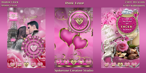 Android application Pink Love theme screenshort