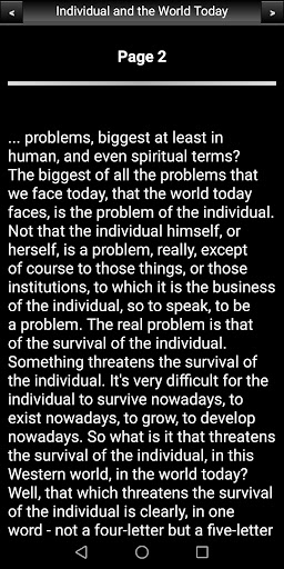 Individual and the World Today Screen 3