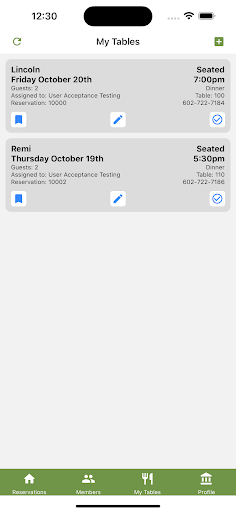 Lescombes Member App Screen 2