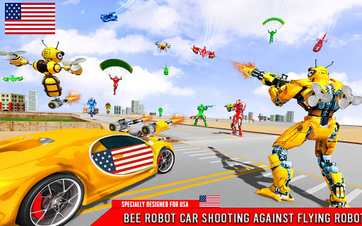 Bee Robot Car Transformation Game: Robot Car Games