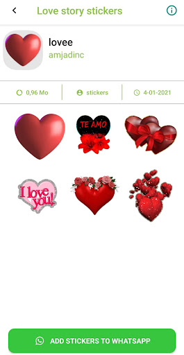 Love Story Stickers Screen 3