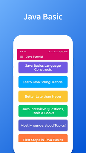 Android application Java Tutorial screenshort