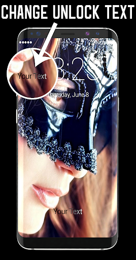 Girl in Mask Lock Screen Screen 3