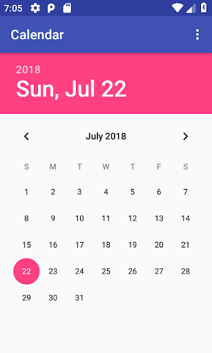 Android application Only Calendar screenshort