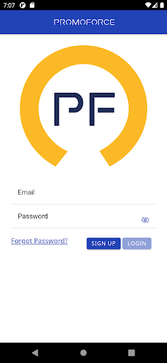 Android application PromoForce screenshort