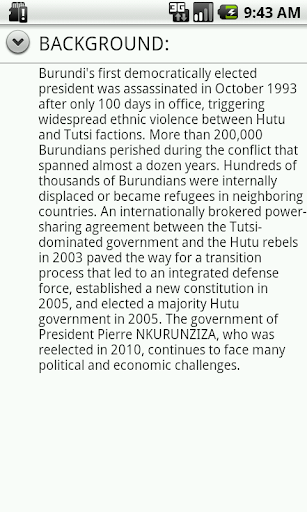 Android application Burundi Facts screenshort