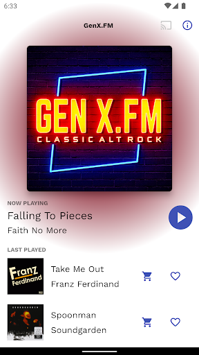 Android application GenX FM screenshort