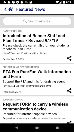 Banner Public School Screen 3