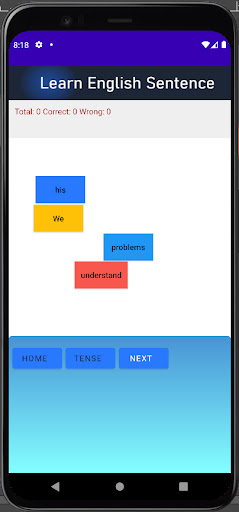 Learn English Sentences Screen 3