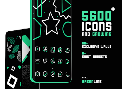 GreenLine Icon Pack : LineX Captura de pantalla