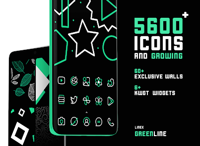 GreenLine Icon Pack : LineX v4.5.1 [Patched]
