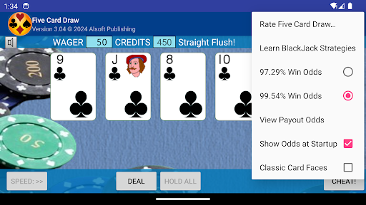Five Card Draw Poker Screen 2