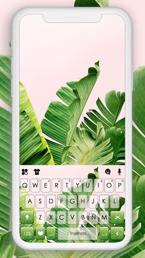Android application Fresh Leaves Keyboard Backgrou screenshort