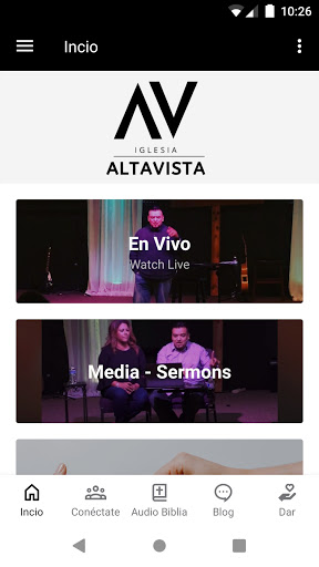 Android application Iglesia Alta Vista screenshort
