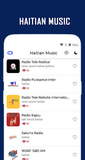 Android application Haitian Music screenshort