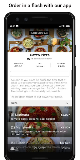 Android application Gazzo Pizza screenshort