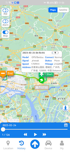 GPS Tracking Hub Screen 3