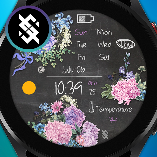 BFF66-Blackboard Art Hydrangea logo