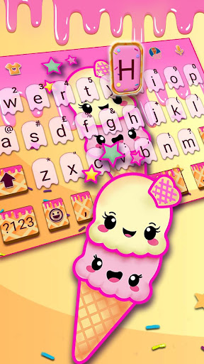 Android application Cute Ice Cream Keyboard Theme screenshort