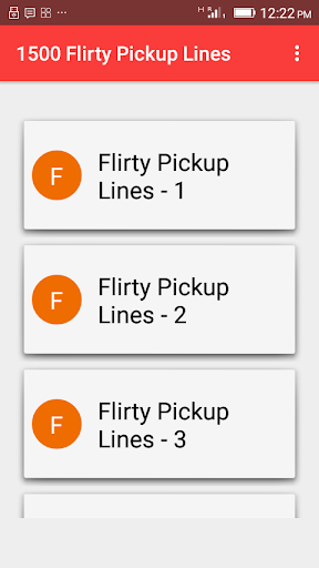 Android application 1500 Flirty Pickup Lines screenshort
