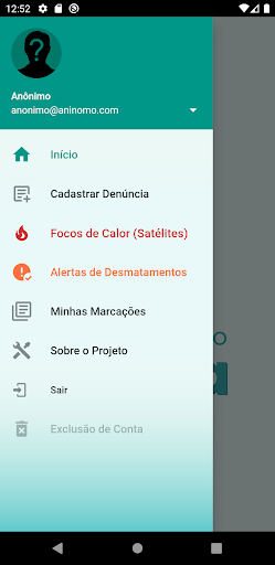 Android application Guardiões do Clima screenshort