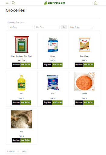 Shopping BM Screen 3