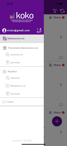 koko "CMMS" Screen 3