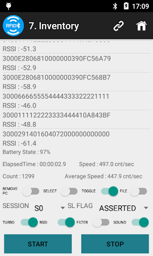 Bluebird RFR900/RFR901 (BT) Screen 2