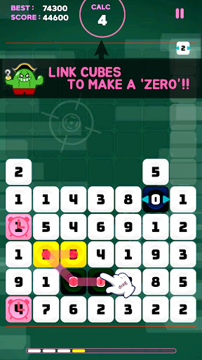 Android application Zero Cube : Drag Number Puzzle screenshort