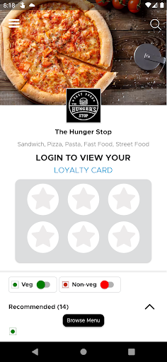 Android application The Hunger Stop screenshort