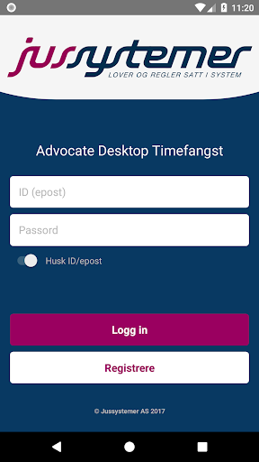 Android application Advocate Desktop Timefangst screenshort