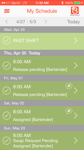 Better Chains Scheduling Screen 2