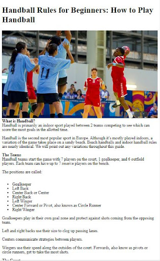 How to Play Handball Screen 2