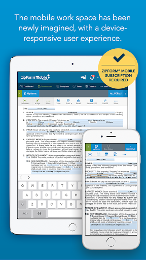 zipForm® Mobile Companion Screen 2