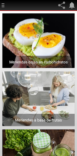 Android application Meriendas Saludables screenshort