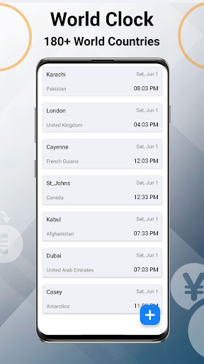 Currency Converter World Clock Screen 3