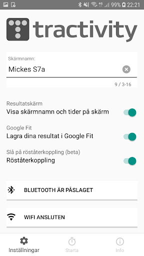 Android application Skitrac screenshort