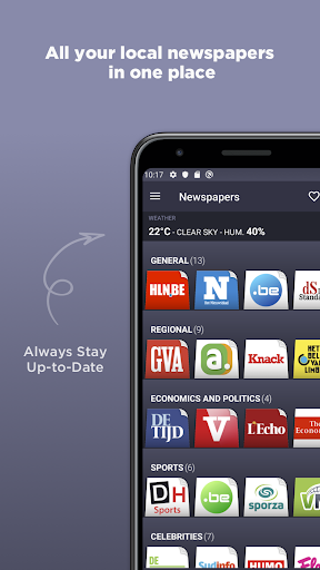 Android application Belgian Newspapers screenshort