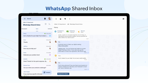 Screenshot of Zoho TeamInbox