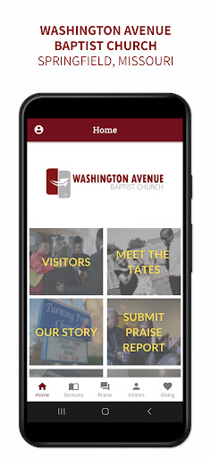 Android application Washington Ave Baptist Church screenshort