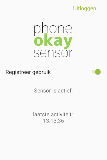 Android application Phone Okay Sensor screenshort