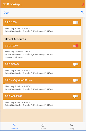 Android application Micro Key Mobile VO screenshort