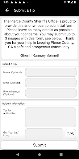 Pierce County Sheriff, GA Screen 2