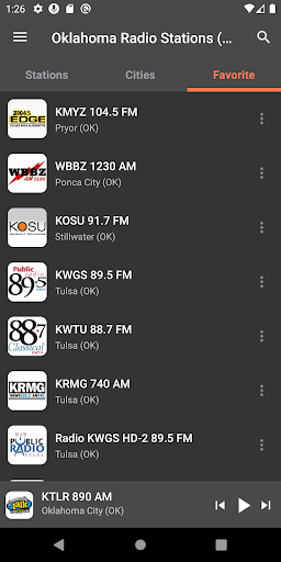 Oklahoma Radio Stations Screen 3
