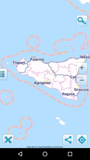 Android application Map islands of Italy offline screenshort