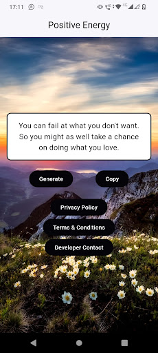 Android application Positive Energy screenshort