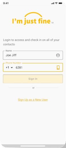 I’m just fine! Screen 2