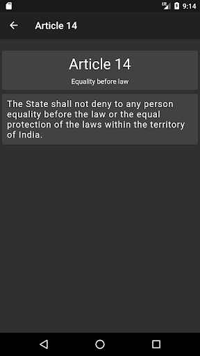 Android application Fundamental Rights screenshort