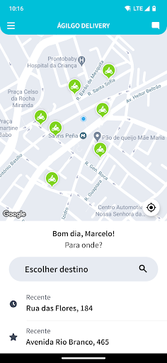 Android application ÁgilGO Delivery screenshort