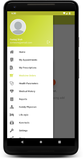 Screenshot of Kare Patient